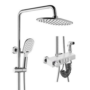 Exponált hagyományos termosztatikus zuhanykészlet