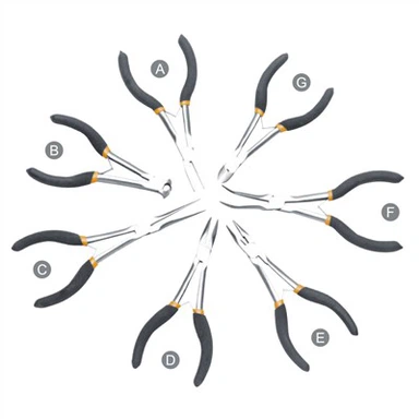 Párhuzamos állkapocs tű orrfogó